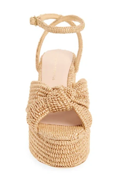 Loeffler Randall Raffia Knotted Chunky Platform Sandals In Natural