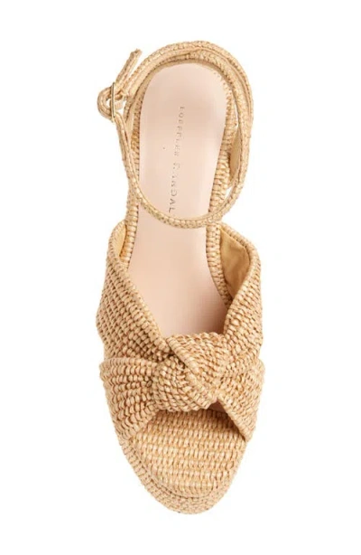 Loeffler Randall Raffia Knotted Chunky Platform Sandals In Natural