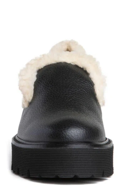 Beautiisoles Rio Faxu Shearling Trim Loafer In Black