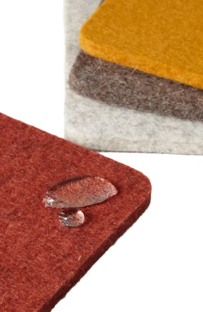 Graf & Lantz Graf Lantz Bierfilzl Merino Wool Square Coaster Multi 4 Pack In Desert Sun