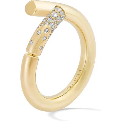Tabayer Oera Pavé Diamond Ring In Yellow Gold