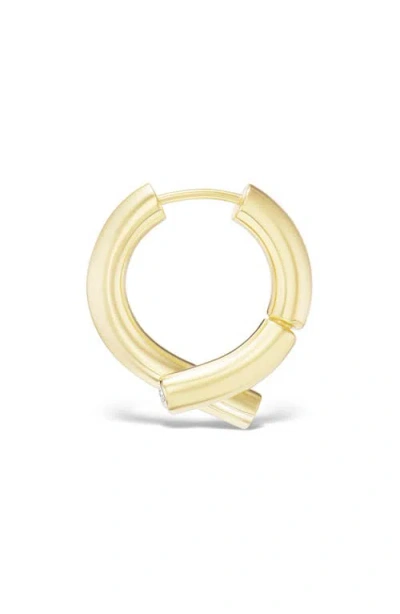 Tabayer Oera Diamond Bezel Bypass Hoop Earrings In Yellow Gold