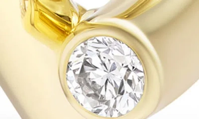 Tabayer Oera Diamond Bezel Bypass Hoop Earrings In Yellow Gold