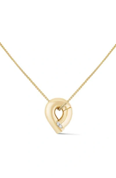 Tabayer Oera Diamond Bezel Pendant Necklace In Yellow Gold