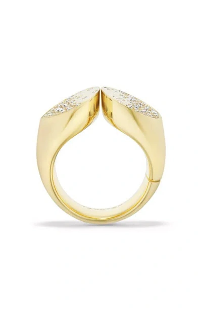Tabayer Oera Pavé Diamond Ring In Yellow Gold