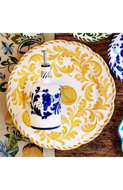 Vietri Arezzo Yellow Round Platter In Yellow