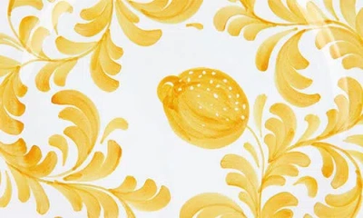 Vietri Arezzo Yellow Round Platter In Yellow