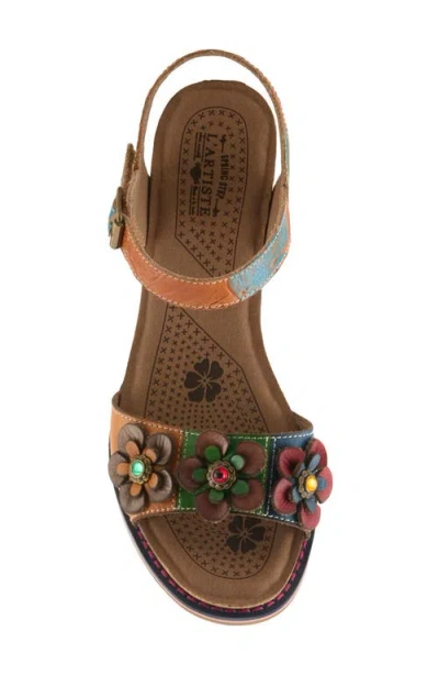 L'artiste By Spring Step Bluesky Sandal In Camel Multi