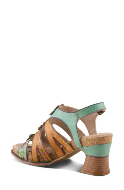 L'artiste By Spring Step Galfriday Sandal In Mint Green Multi