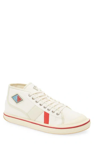 Bottega Veneta Eliot Mid-top Canvas Sneakers In White