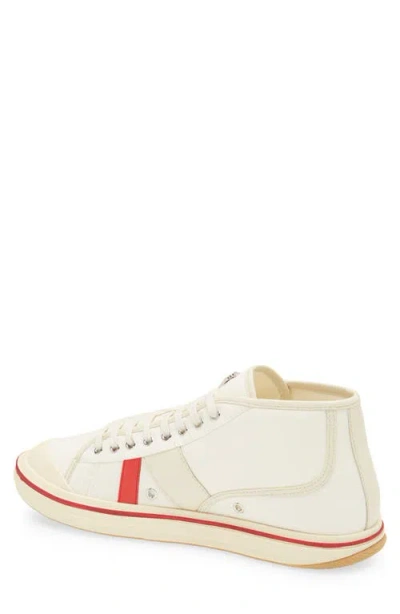 Bottega Veneta Eliot Mid-top Canvas Sneakers In White