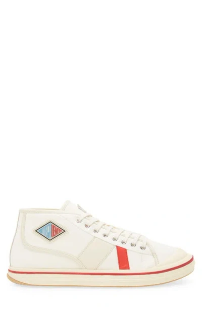 Bottega Veneta Eliot Mid-top Canvas Sneakers In White