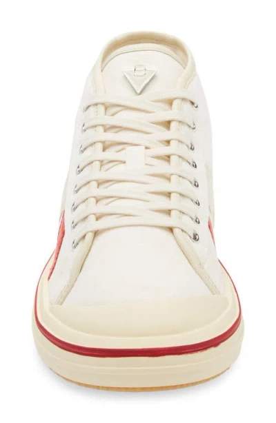 Bottega Veneta Eliot Mid-top Canvas Sneakers In White