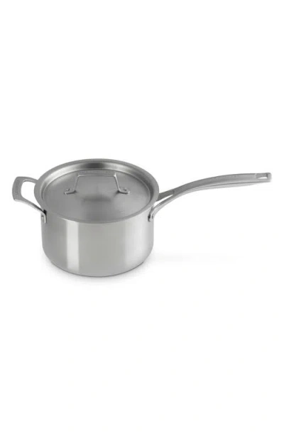 Le Creuset 4-quart Essential Stainless Steel Saucepan In Stainless Steel