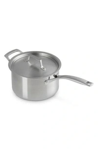 Le Creuset 4-quart Essential Stainless Steel Saucepan In Stainless Steel