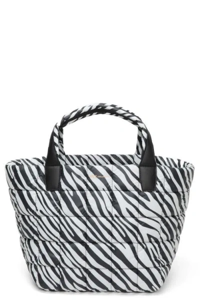 Veecollective Medium Porter Zebra Print Quilted Tote In Zebra