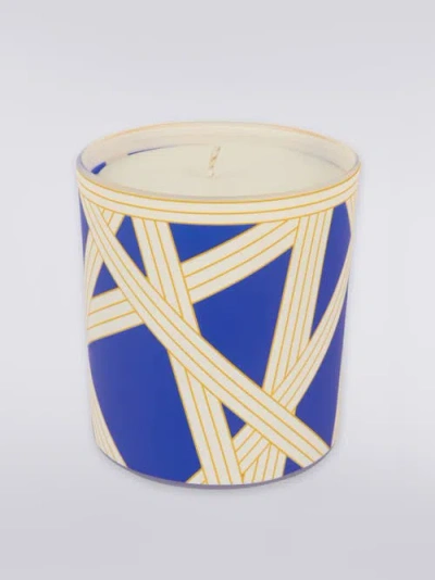 Missoni Home Nastri Scented Candle In White & Blue