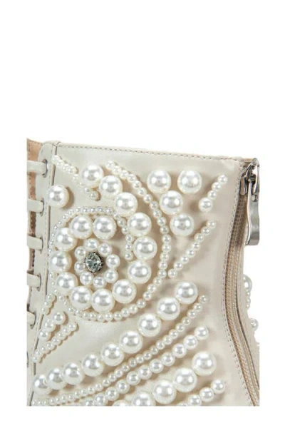 Azalea Wang Chipper Peep Toe Bootie In Bone