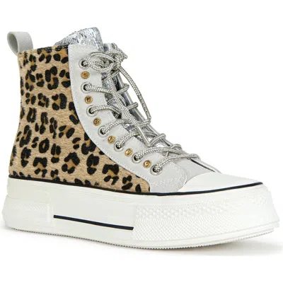 Azalea Wang Zephora Platform Sneaker In Brown Multi