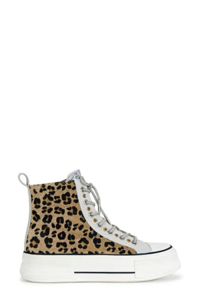 Azalea Wang Zephora Platform Sneaker In Brown Multi