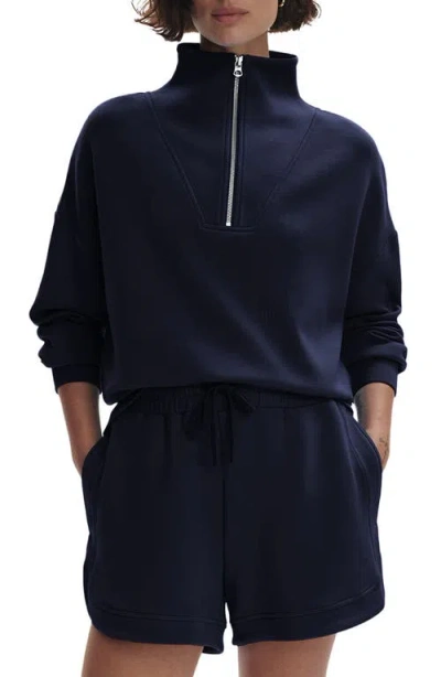 Varley Catherine Half Zip Sweat In Navy In Blue