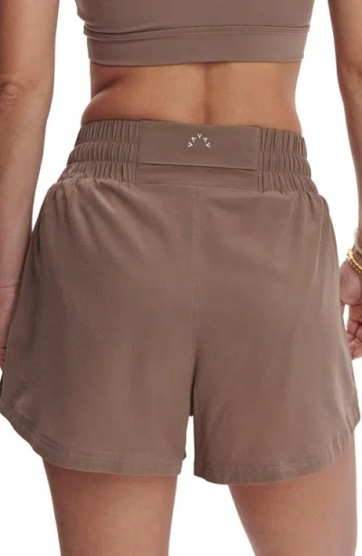 Varley Kallin Running Shorts In Deep Taupe