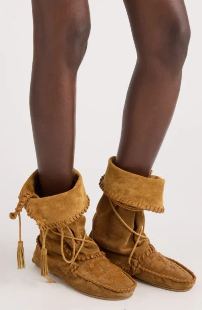 Isabel Marant Women Caramel Suede Winki Boots In Brown