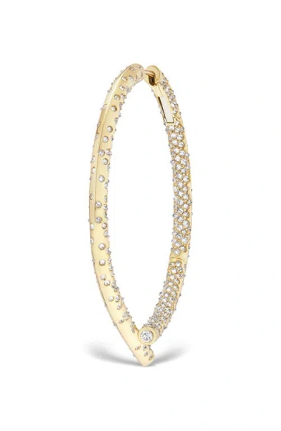 Tabayer Oera Pavé Diamond Orb Earrings In Yellow Gold