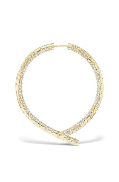 Tabayer Oera Pavé Diamond Orb Earrings In Yellow Gold