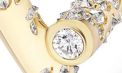 Tabayer Oera Pavé Diamond Orb Earrings In Yellow Gold