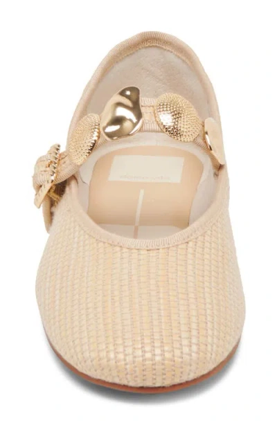 Dolce Vita Relan Ballet Flats Lt Natural Raffia In Neutral