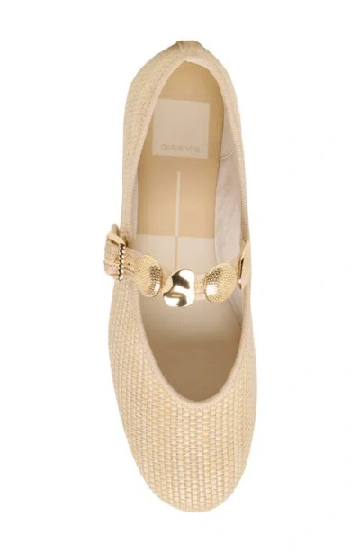 Dolce Vita Relan Ballet Flats Lt Natural Raffia In Neutral