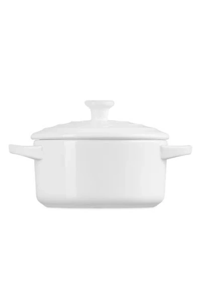Le Creuset 24-ounce Mini Stoneware Cocotte In White