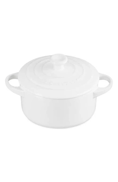 Le Creuset 24-ounce Mini Stoneware Cocotte In White