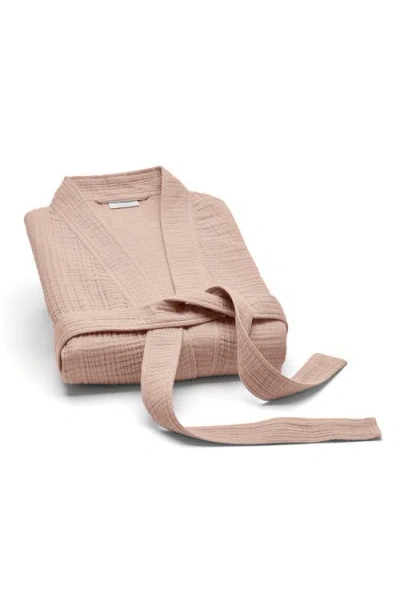 Boll & Branch Dream Rib Organic Cotton Robe In Pink