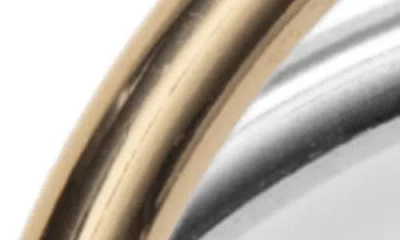 Argento Vivo Sterling Silver Two-tone Bangle Set In Two Tone