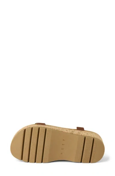 Reef Cushion Tide Higher Ankle Strap Platform Wedge Sandal In Cocoa Cork