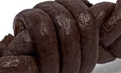 Jonas Studio Woven Leather Bracelet In Brown