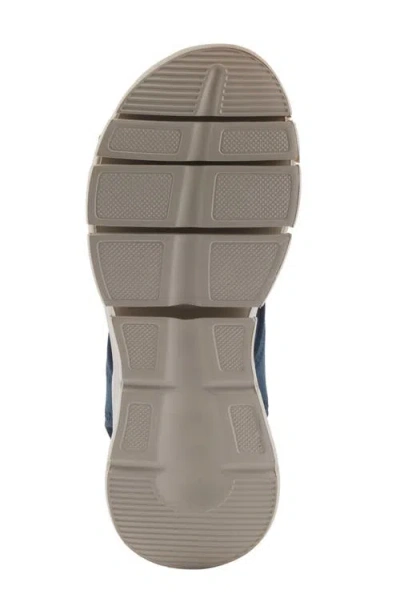 Flexus By Spring Step Guzman Ankle Strap Platform Wedge Sandal In Navy