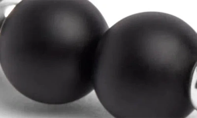 Jonas Studio Skull Semiprecious Bead Bracelet In Jet