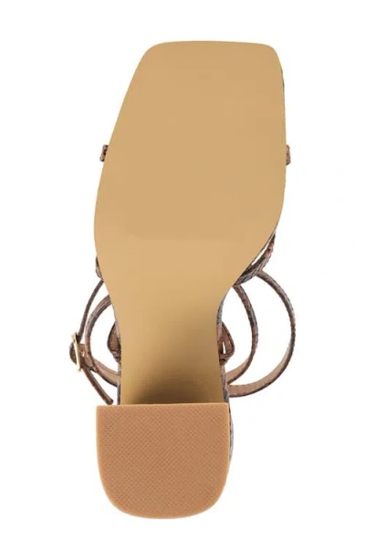 Coconuts By Matisse Abba Block Heel Sandal In Brown Snake Print