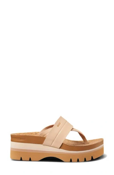 Reef Cushion Vista Higher Lennox Platform Flip Flop In Seashell