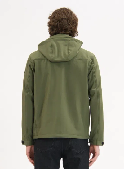 Point Zero Softshell Dewspo Bonded Mesh Jacket In Green