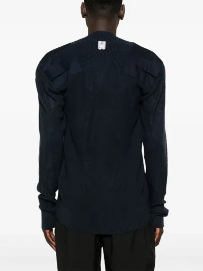 Prototypes Fein Gestrickter Pullover In Blau