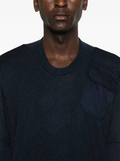 Prototypes Fein Gestrickter Pullover In Blau