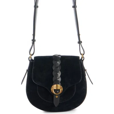 Isabel Marant Altay Small Python-embossed Leather Shoulder Bag In Black