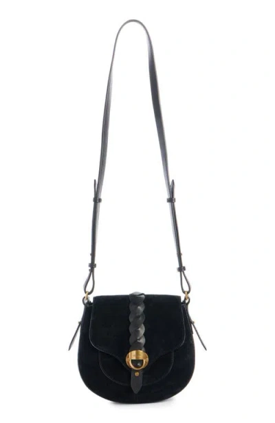 Isabel Marant Altay Small Python-embossed Leather Shoulder Bag In Black