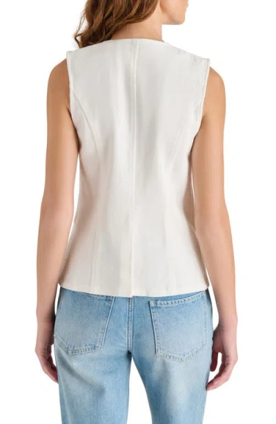 Steve Madden Wesley Button-up Vest In White