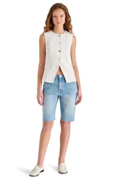 Steve Madden Wesley Button-up Vest In White
