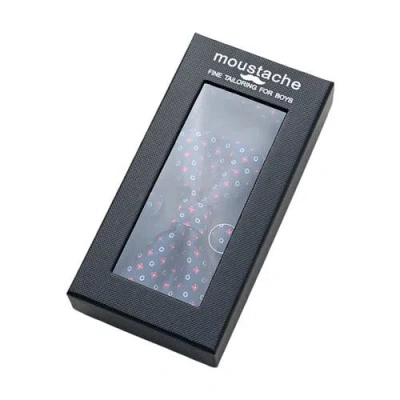 Moustache Multi-patterned Bow Tie Set In Navy